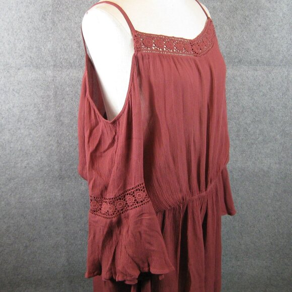 Glamorous Curve Cold Shoulder Shorts Romper 18W Rust NWT - Picture 4 of 7